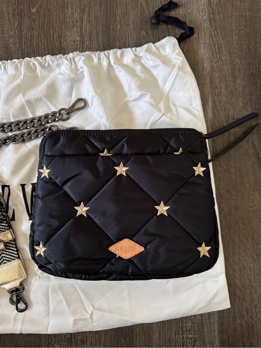 MZ Wallace Embroidered Stars Bowery Crossbody Bag - Picture 4 of 8